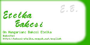 etelka bakcsi business card